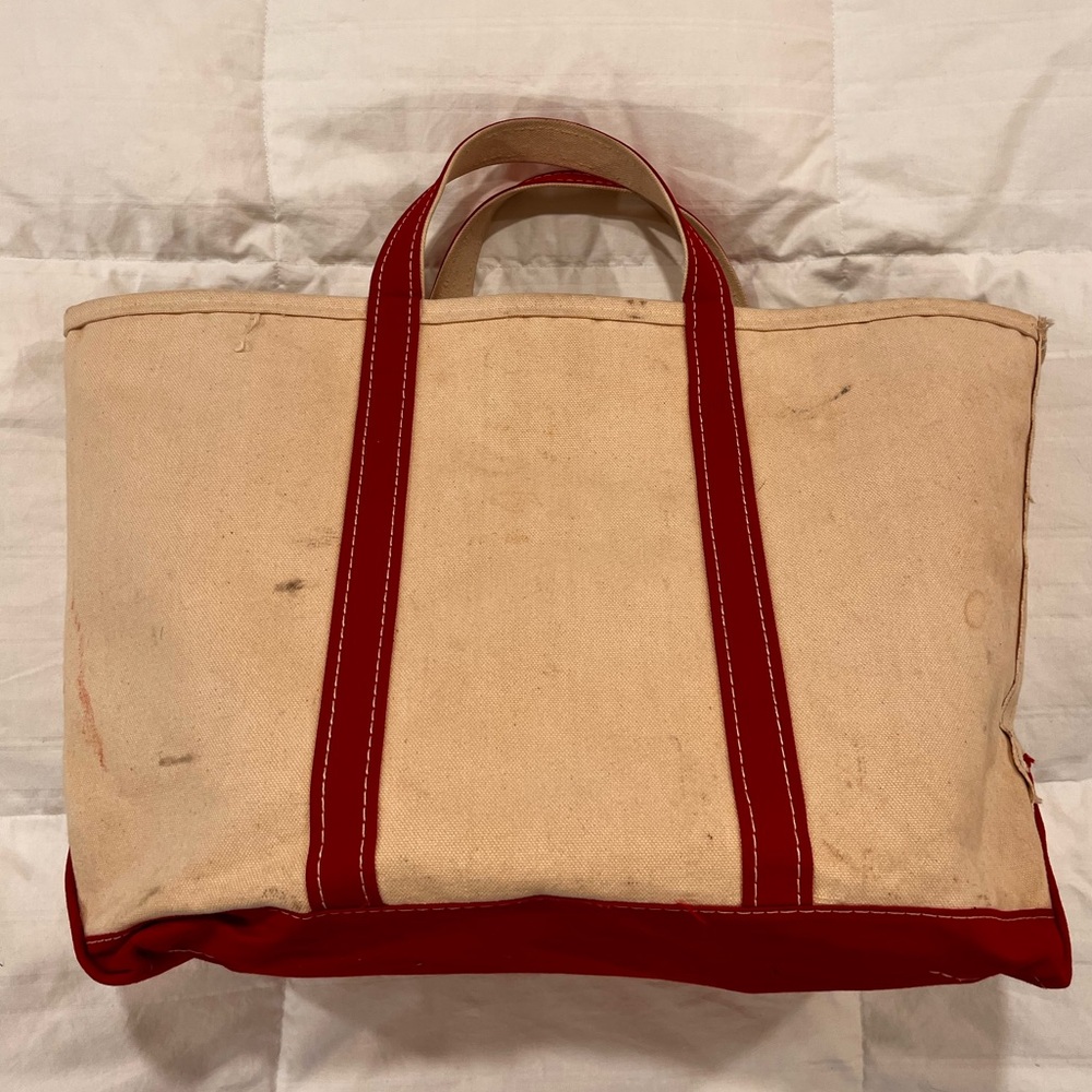Vintage L.L Bean Tote Canvas/Red